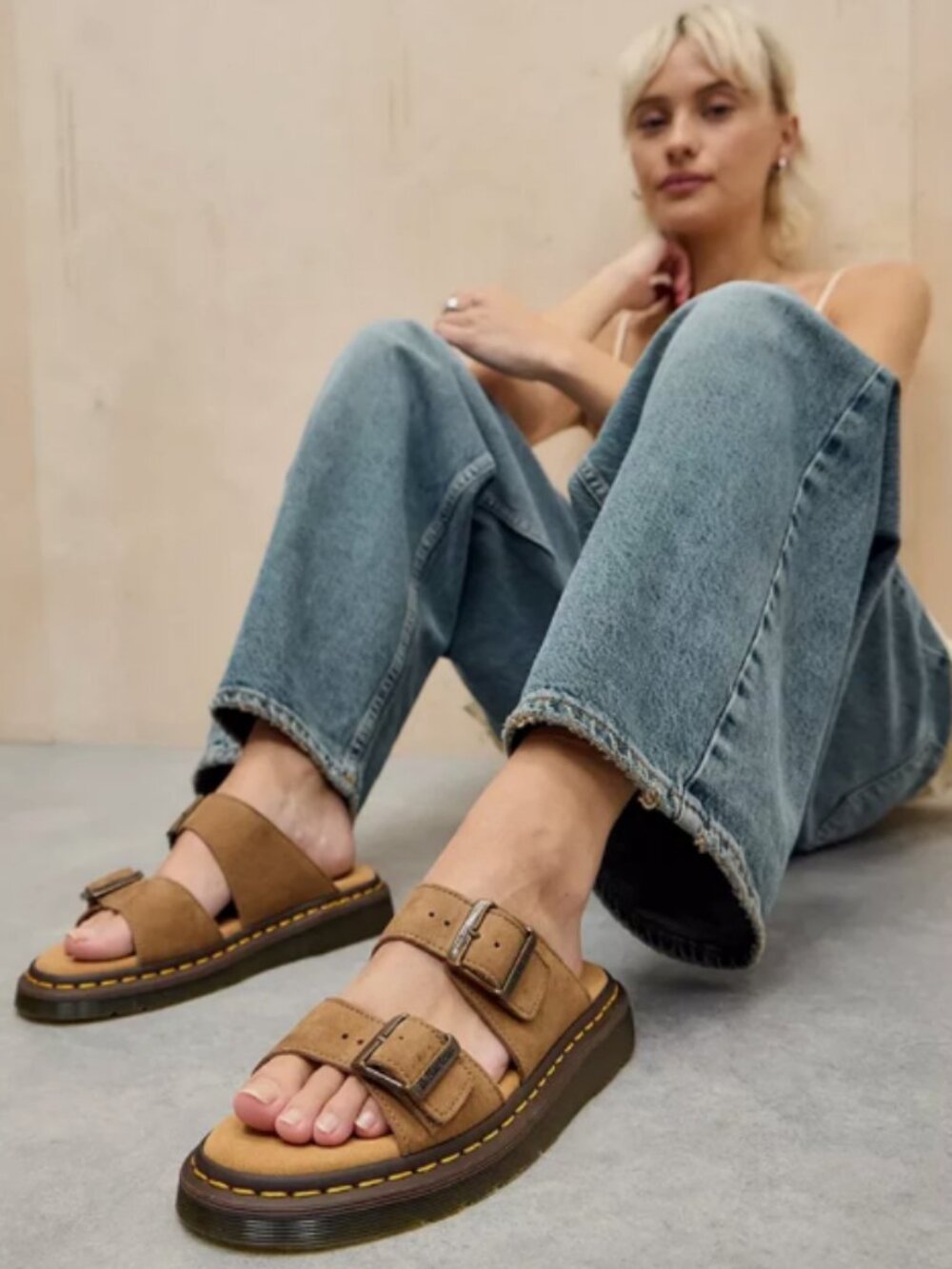 DR. MARTENS JOSEF BRONX SUEDE SLIDE SANDALS MSRP$175 Wellmade & Versatile